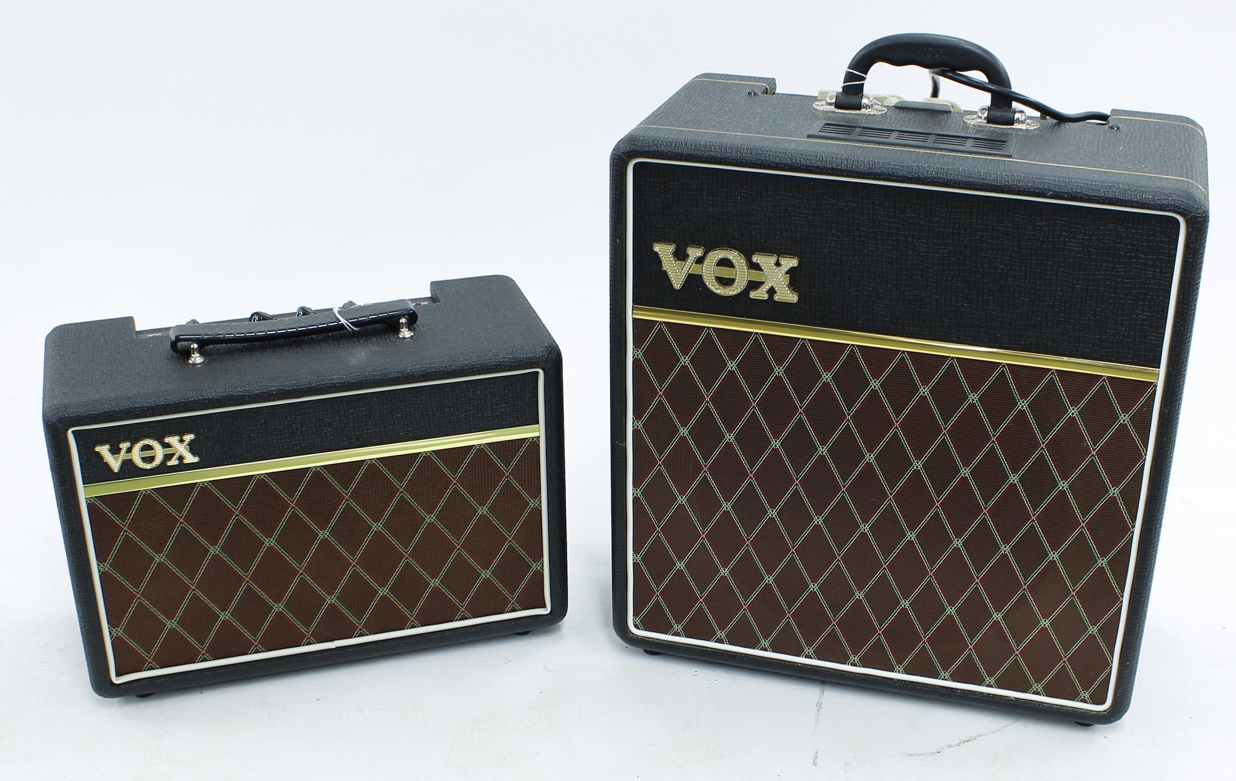 Vox AC4C1-12 guitar amplifier; together with a Vox Pathfinder 10 guitar amplifier (2)