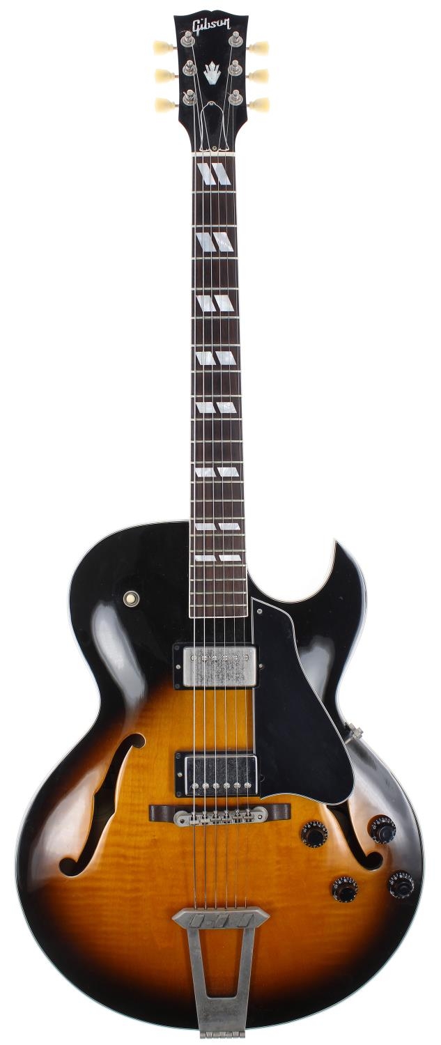 1996 Gibson ES-175 hollow body electric guitar, made in USA, ser. no. 9xxxxxx6; Body: sunburst