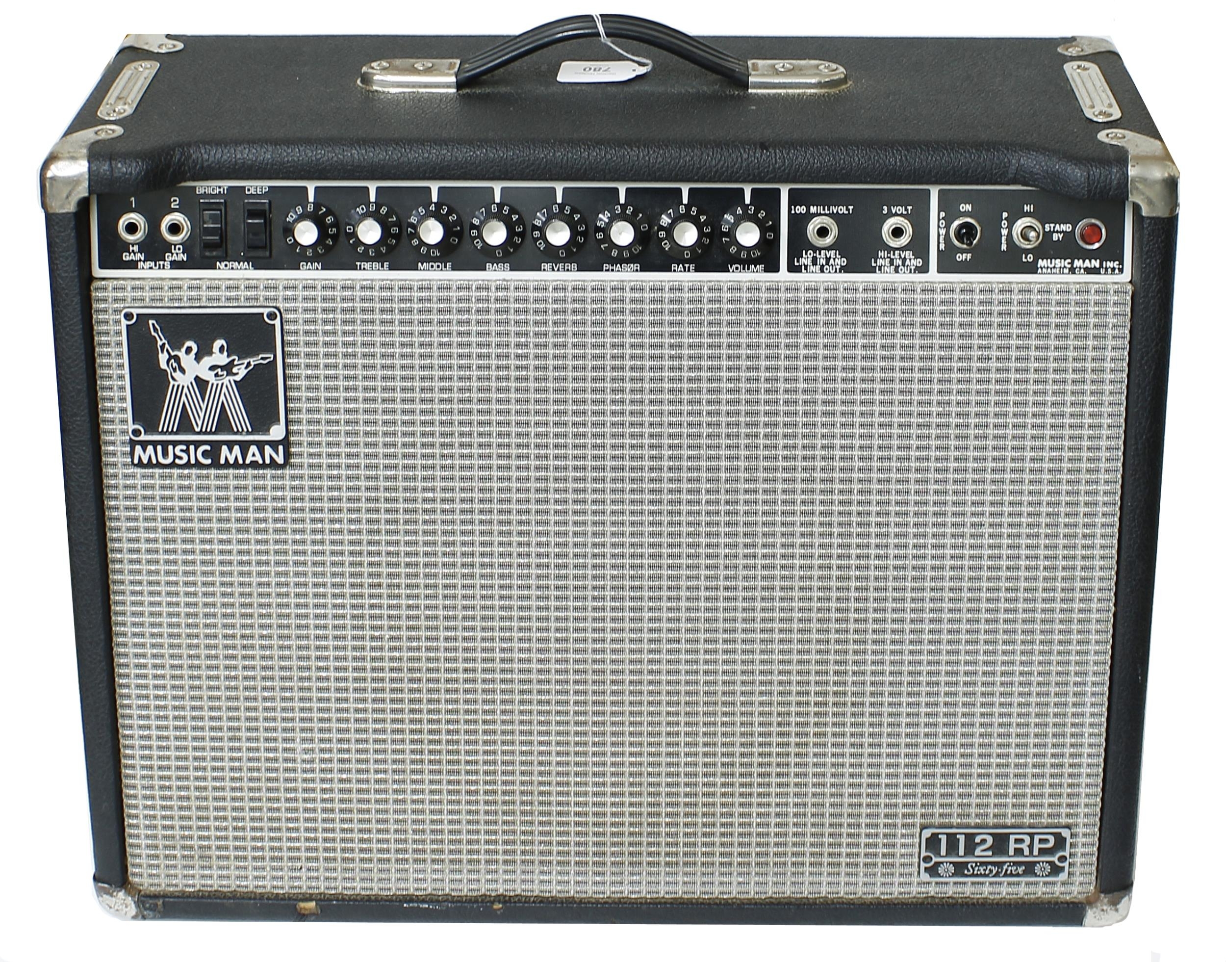 Music Man Sixty-Five 1 x 12 combo guitar amplifier, made in USA, ser. no. DN02080, with dust cover