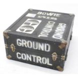 David Bowie - a heavy duty flight case, bearing 'Bowie', 'Spiders', 'Ground Control' stencils and