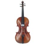 Late 19th century French violin labelled Nicolaus Amatus..., 14 1/8", 35.90cm