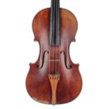 (0810) Contemporary English violin by and labelled Judith Moser, London 1998, the two piece back