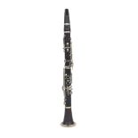 Cocuswood Eb clarinet with German silver keywork for left-handed player, stamped Joh Michl & Sohn,