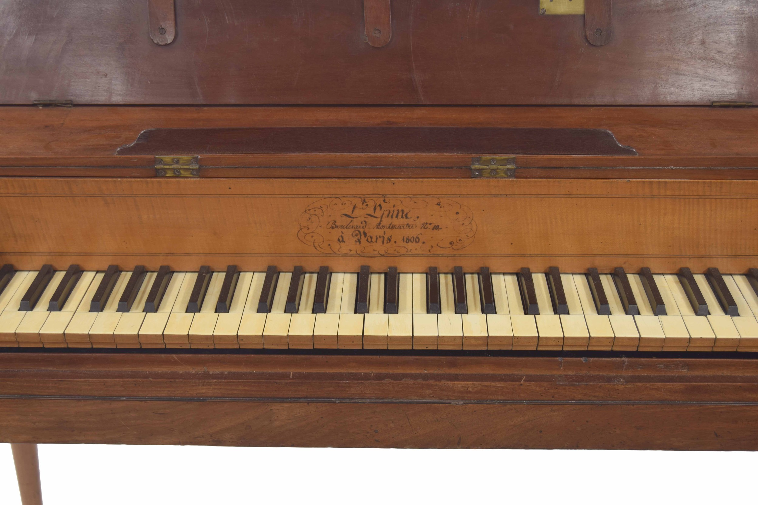 Interesting early 19th century French mahogany square piano, inscribed L'Epine, Boulevard Montmartre - Image 3 of 6