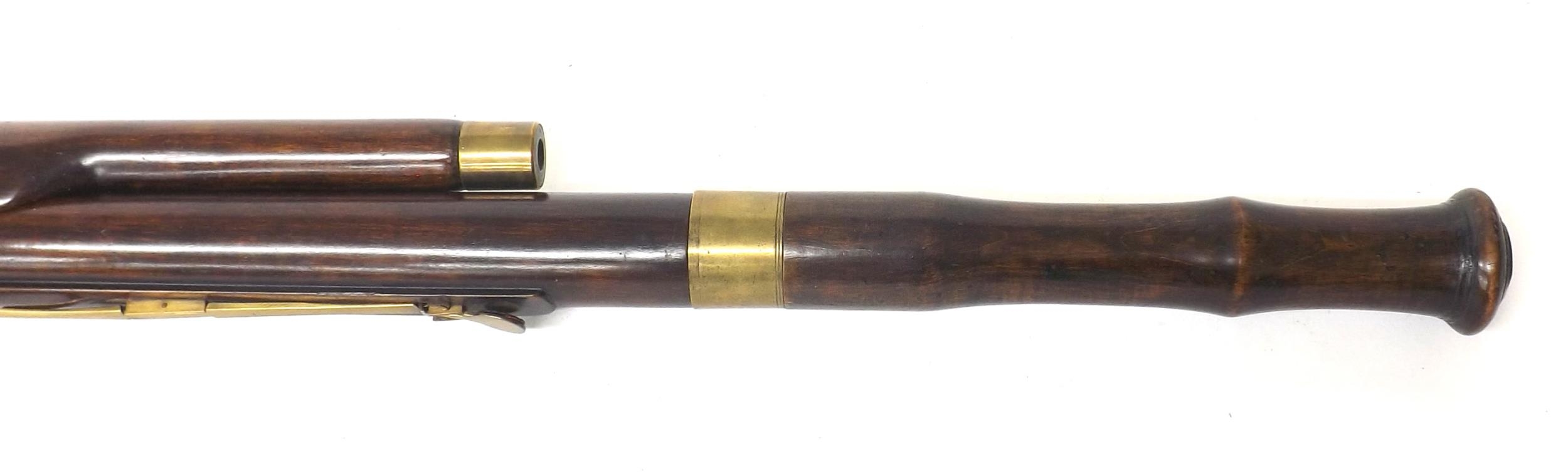 Interesting and rare mid 19th century French pearwood bassoon, by and stamped Proff á Tours, with - Image 5 of 5