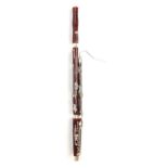 Fine contemporary bassoon by and stamped O. Adler & Co, Markneukirchen, ser. no. 14868, with two