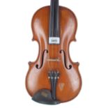 Early 20th century French violin labelled Antonio  Stradivarius..., 14 1/16", 35.70cm