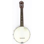 The Gibson UB2 banjo ukulele circa 1930s, with mahogany resonator, fourteen tension rods and 8"