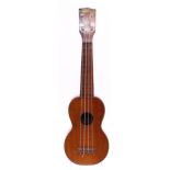 Paul F. Summers 'The Waikiki Ukulele', with herringbone banded table and sound hole, bearing the