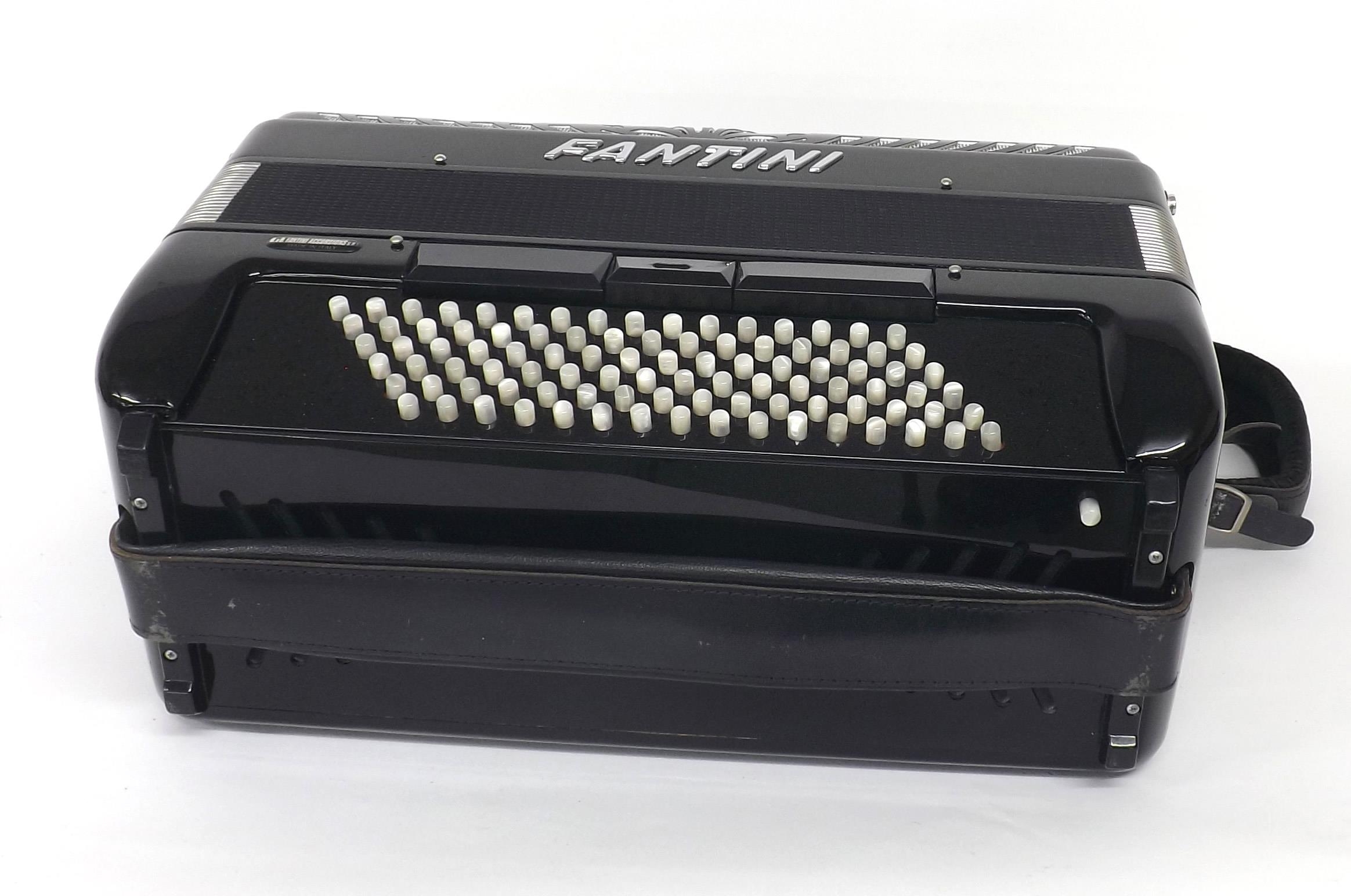 Fantini Professional Model piano accordion with ninety-six buttons and nine switches, black - Image 2 of 2