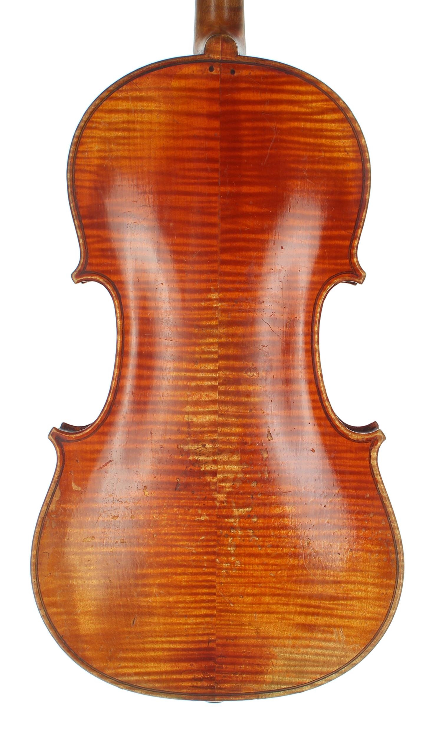 Late 19th century violin stamped L. Gaillard to the inner back and labelled Jean Baptiste - Image 2 of 3