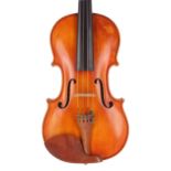 Interesting early 20th century violin labelled Giuseppe Pedrazzini, Cremonese, fece in