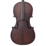 Late 19th century Mittenwald violoncello in need of some restoration, 29 1/2", 74.90cm, hard case