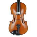 Early 20th century violin labelled Nicolaus Amatus..., 14 1/4", 36.20cm *This lot is subject to