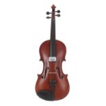 Half size violin labelled Manby violin..., 1915, 12 9/16", 31.90cm, case