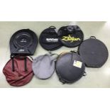 Three rigid and four soft cymbal cases (7)