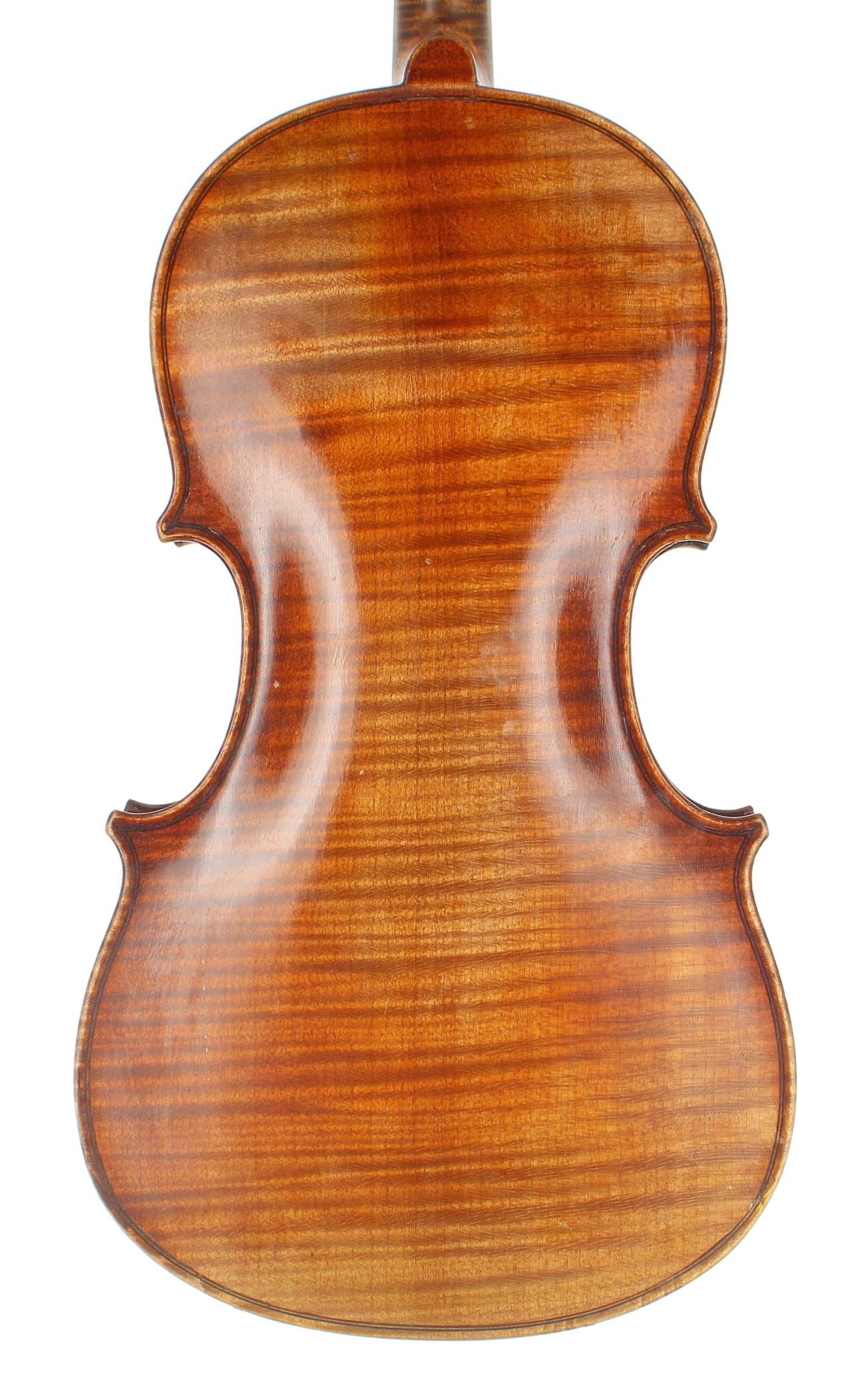 Violin labelled Audinot Mourot, Luthier á Paris no. 5, Annee 1973; also signed on the label, the one - Image 2 of 3