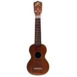 Rare late 1920s Gibson Uke-1 ukulele inscribed 'The Gibson' to the head, with ivory banded table and