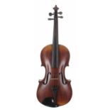 19th century German violin, 14 1/8", 35.90cm