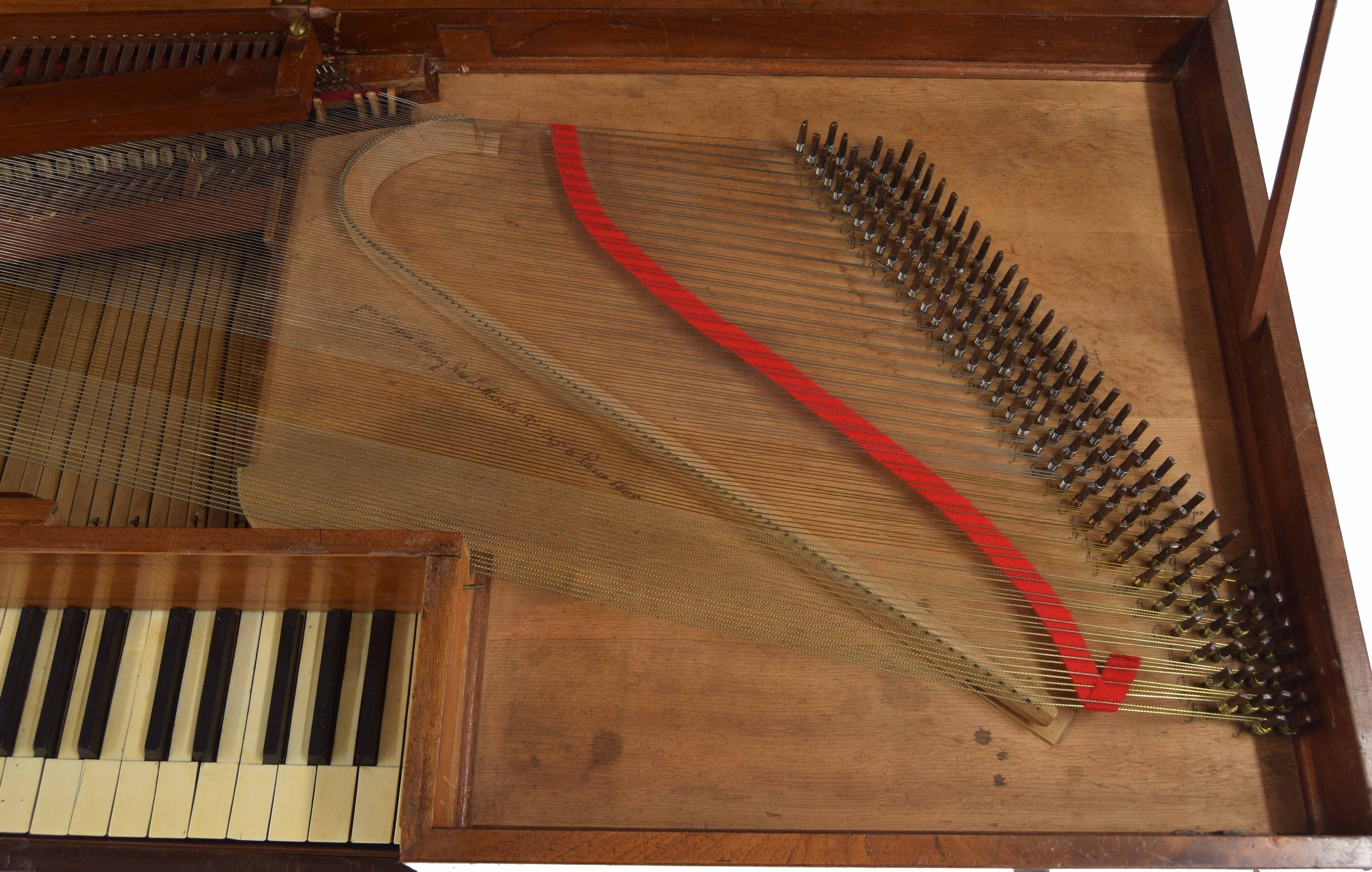 Interesting early 19th century French mahogany square piano, inscribed L'Epine, Boulevard Montmartre - Image 4 of 6