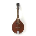 Antonia mandolin, with chevron banded pear shaped table