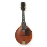Gibson mandolin bearing the guaranteed label inscribed Gibson mandolin style A, 21875...