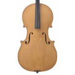 Good English violoncello by and labelled Jeffery J. Gilbert, Peterborough, Fecit Anno MDCCCVL, the