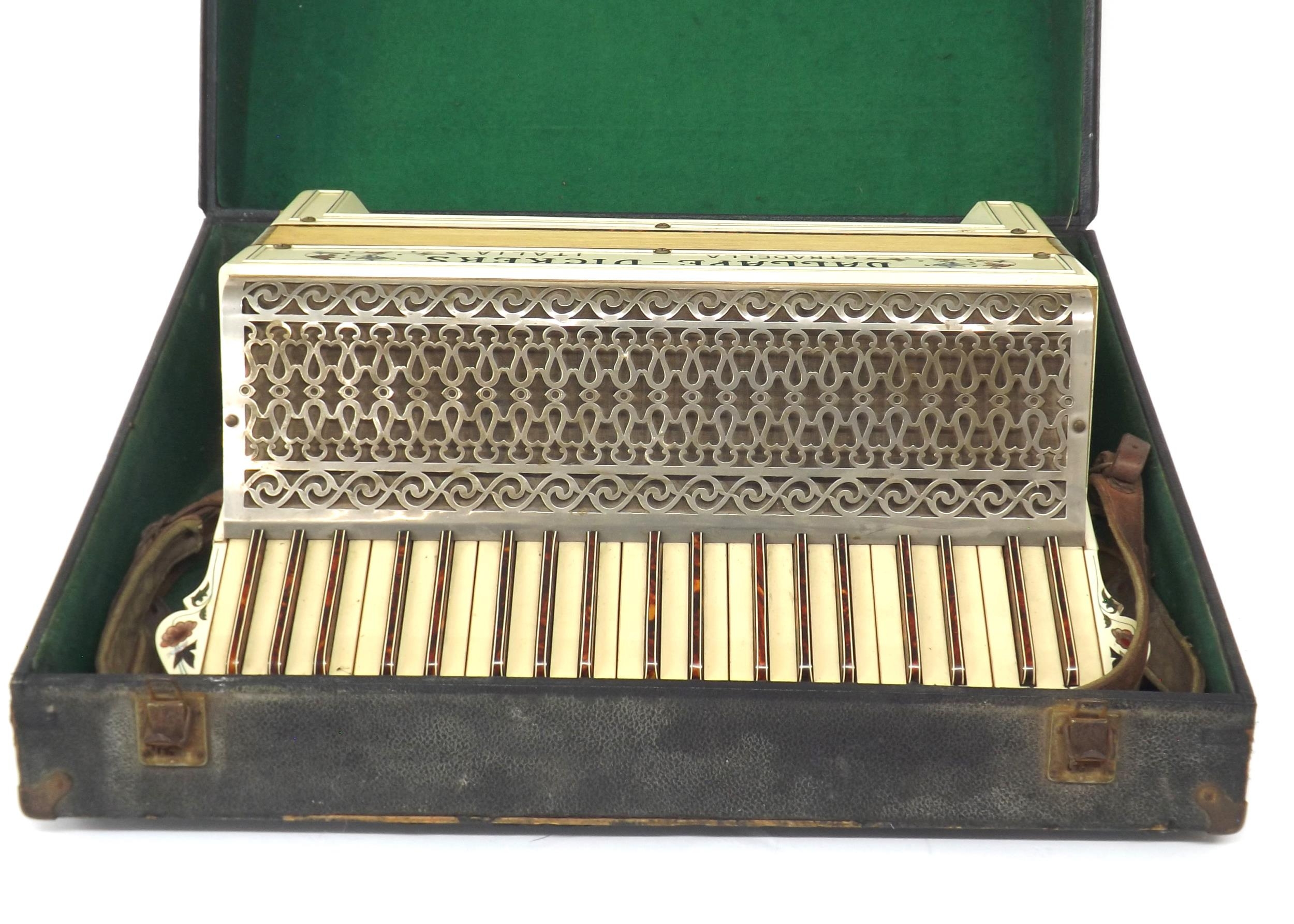 Dallape Vickers Stradella 120 bass piano accordion, white finish, case - Image 4 of 4