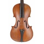 Violin labelled Benardo Calcarnie, Cremona, Anno 1875 and signed on the label, the two piece back of