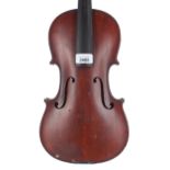 Violin labelled Sivori, Orchester-Violine, Fabrik Marke, no. 738, A.D. 1902, the two piece back of