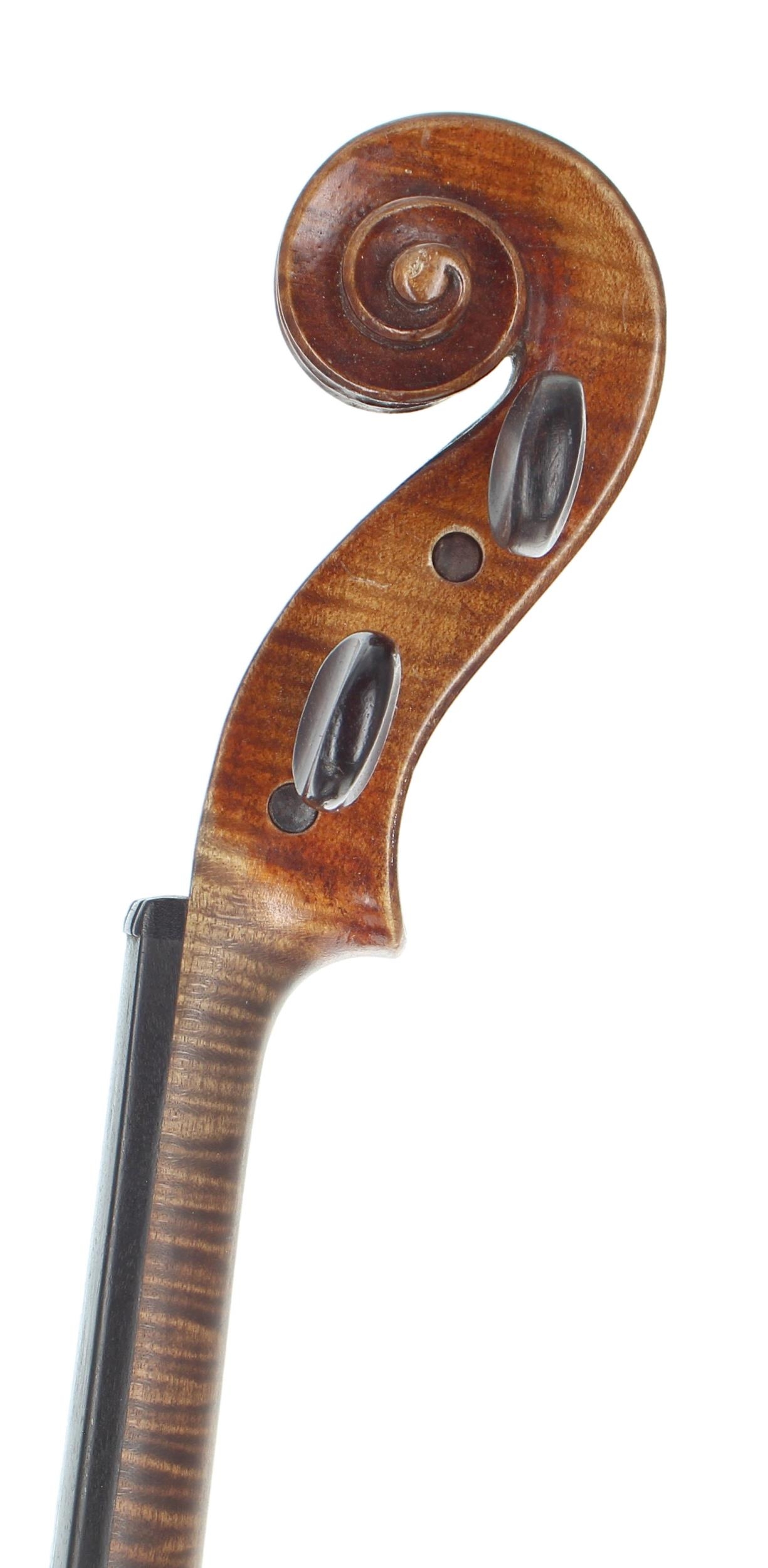 Violin labelled Audinot Mourot, Luthier á Paris no. 5, Annee 1973; also signed on the label, the one - Image 3 of 3