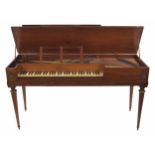 Interesting early 19th century French mahogany square piano, inscribed L'Epine, Boulevard Montmartre