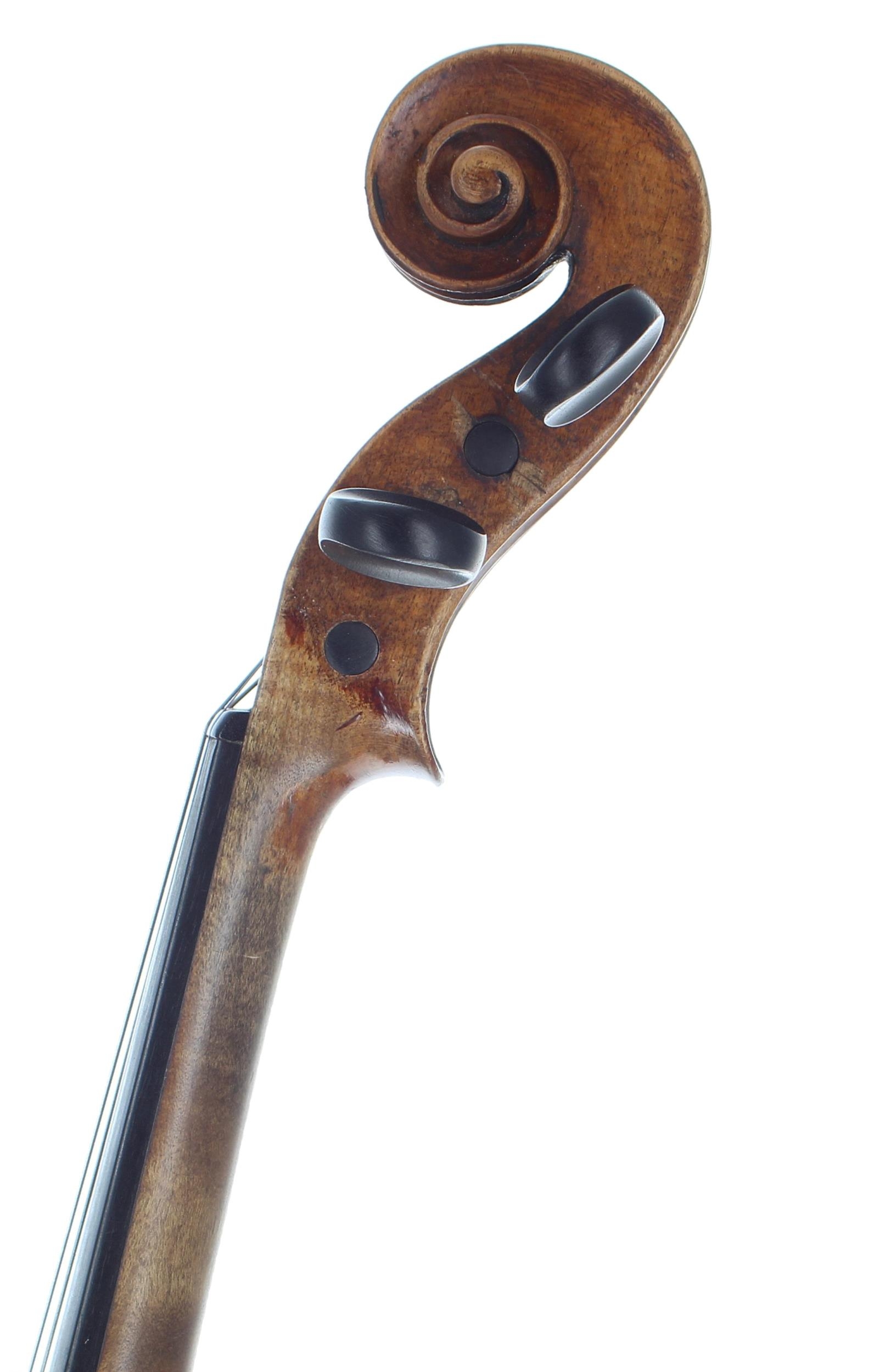 Late 19th century violin, probably French, 13 7/8", 35.20cm - Image 3 of 3