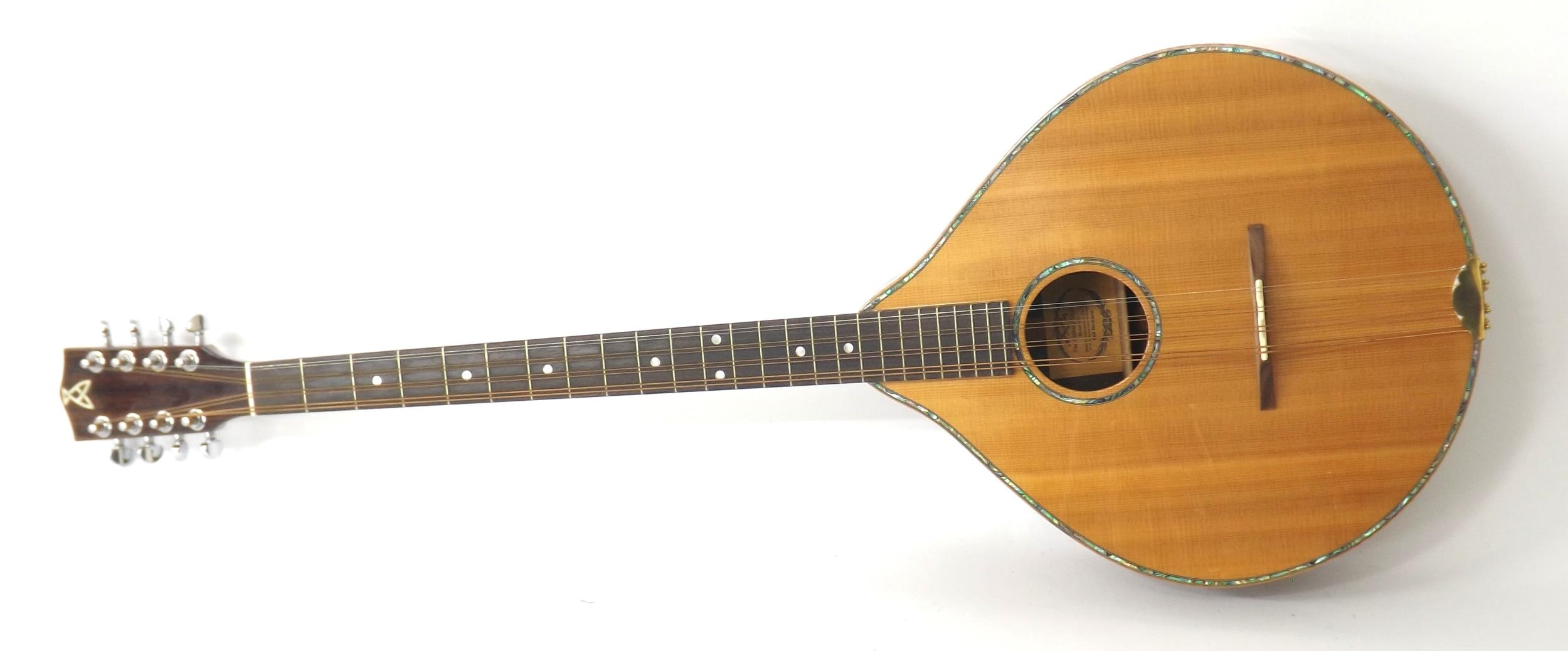 Contemporary bouzouki by and labelled The Ashbury Deluxe, made by craftsmen in Vietnam to the design