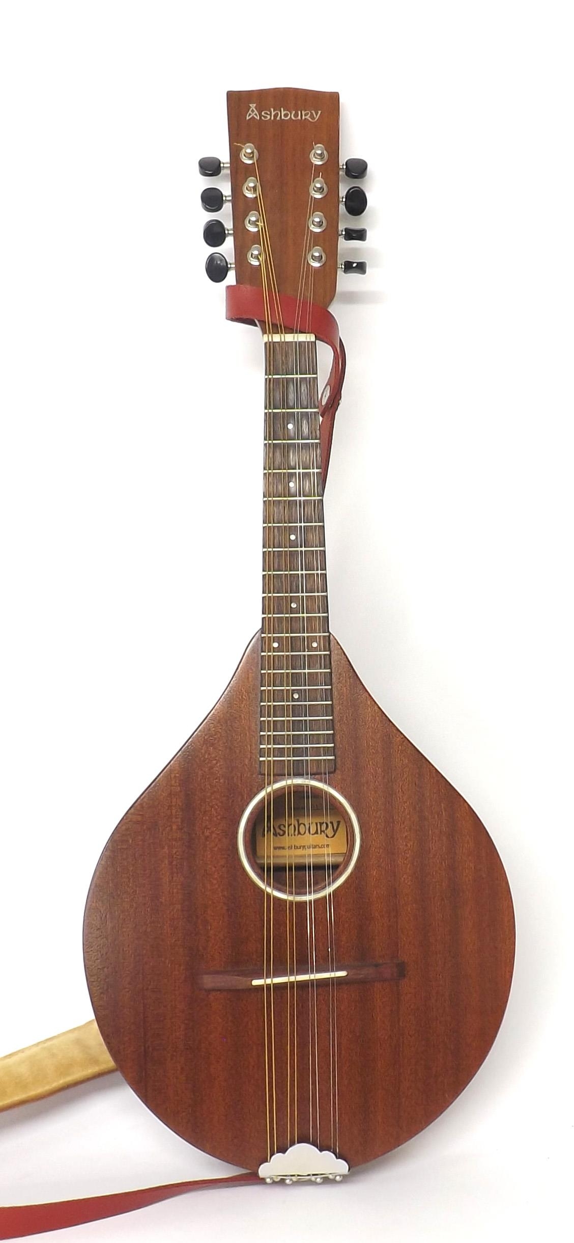 Contemporary mandolin by and labelled Ashbury, model no: AM130..., with pear shaped body and Ashbury