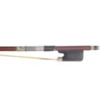 Nickel mounted violoncello bow, unstamped, 79gm