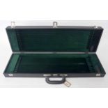 Good twenty-four division bow case, with green plush lined interior