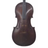 German three-quarter size violoncello circa 1900, 27", 68.70cm