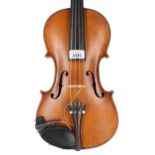 German violin by and labelled Wolff Bros., Violin Manufacturers, Class One N.3485, 1903, fitted with