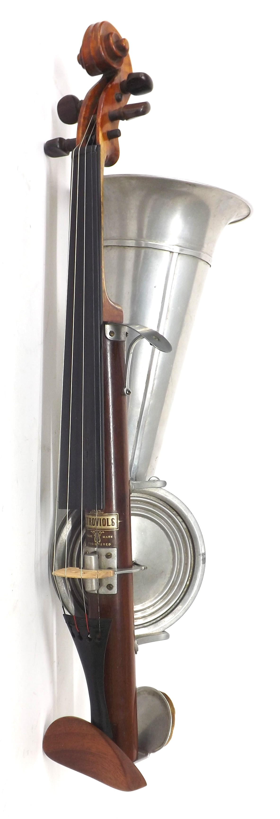 Good Stroviols four string violin with aluminium horn, original case - Image 2 of 4