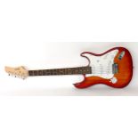 Contemporary Irin electric guitar with red sunburst finish