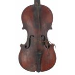 English violin of the Furber School circa 1780, unlabelled, in need of restoration, 13 15/16", 35.