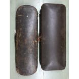 W.E. Hill & Sons of London double fitted violin case; also another faux crocodile skin oblong violin