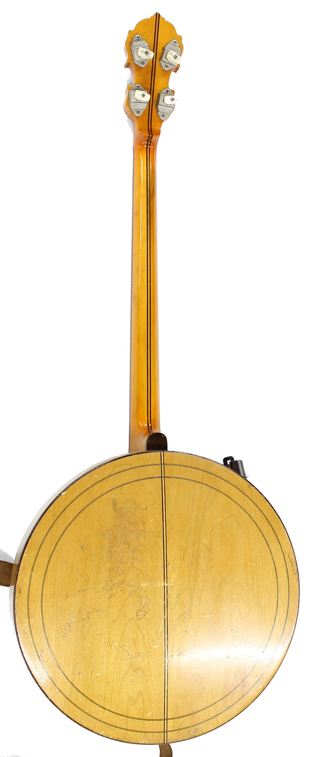 William Lange Paramount Style A banjo, with ebony and boxwood banded maple resonator, 11" skin, - Image 2 of 2