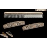 An Asprey Silver Backed Comb, fully hall