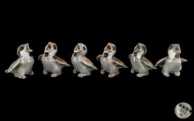 Six Bing & Grondahl Chicks, Figurine Hun