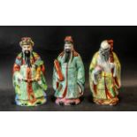 ( 3 ) Large Chinese Deities Figures. Vib