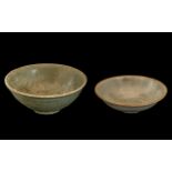 Two Antique Chinese Celadon Glazed Bowls