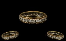 Gold Ladies Full Eternity Ring Set With