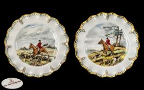 Royal Crown Derby Pair of Hand Painted a